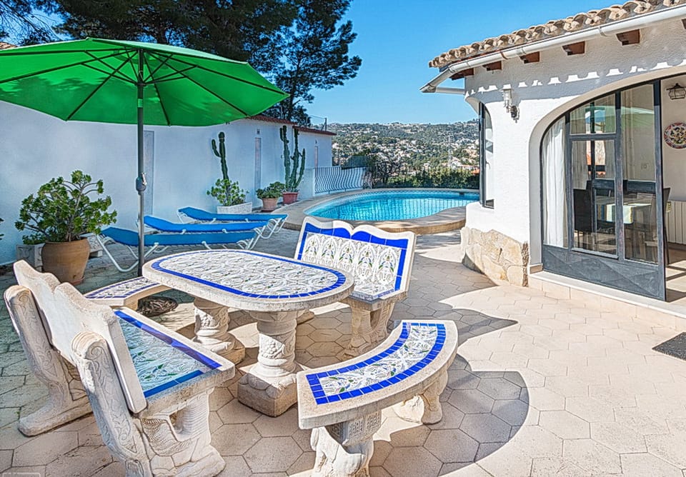 Terrace and pool
