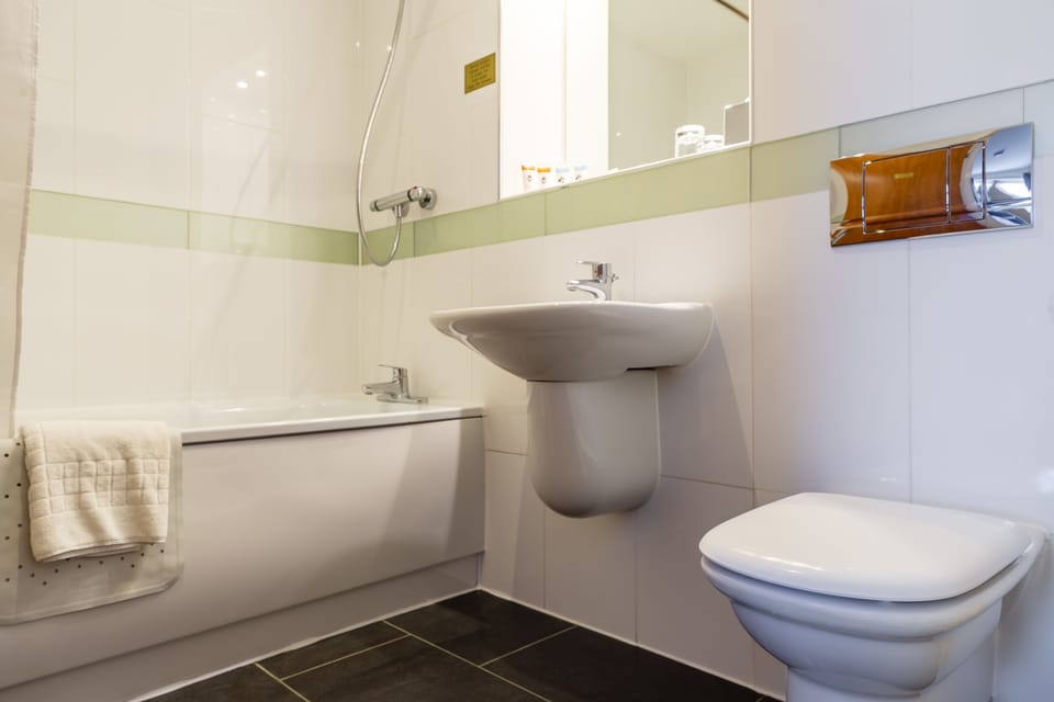 Executive Double Room | Bathroom | Eco-friendly toiletries, hair dryer, towels