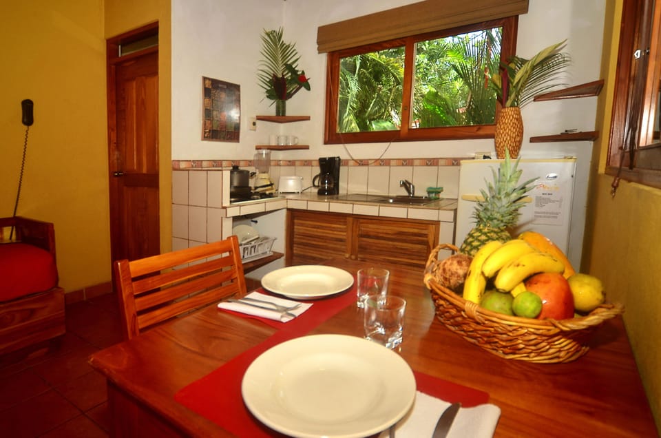 Family Villa | Private kitchen | Fridge, microwave, coffee/tea maker, electric kettle