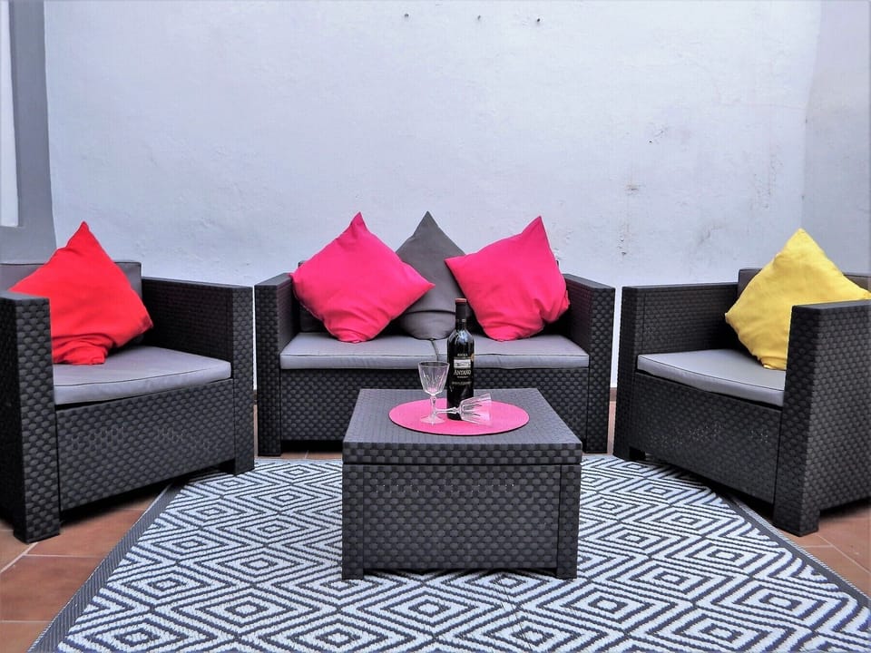Canarian patio infront of the house with total privacy