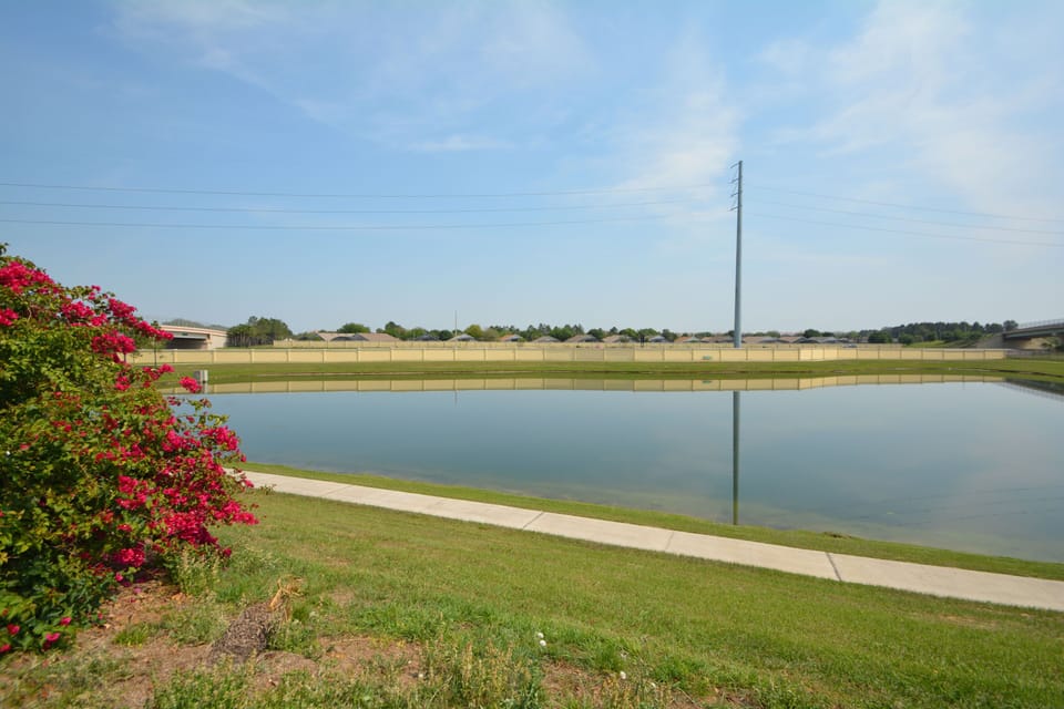 Lake behind property