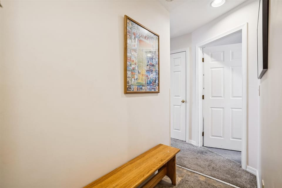 A bench to sit and take off your boots.