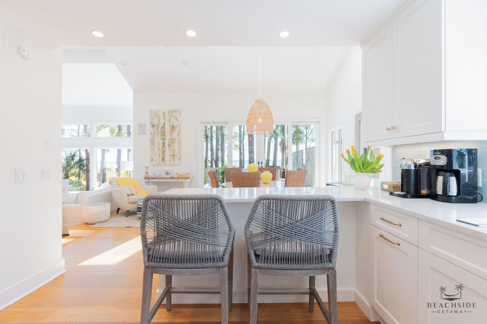 Bar Stools in Kitchen by Dining Area