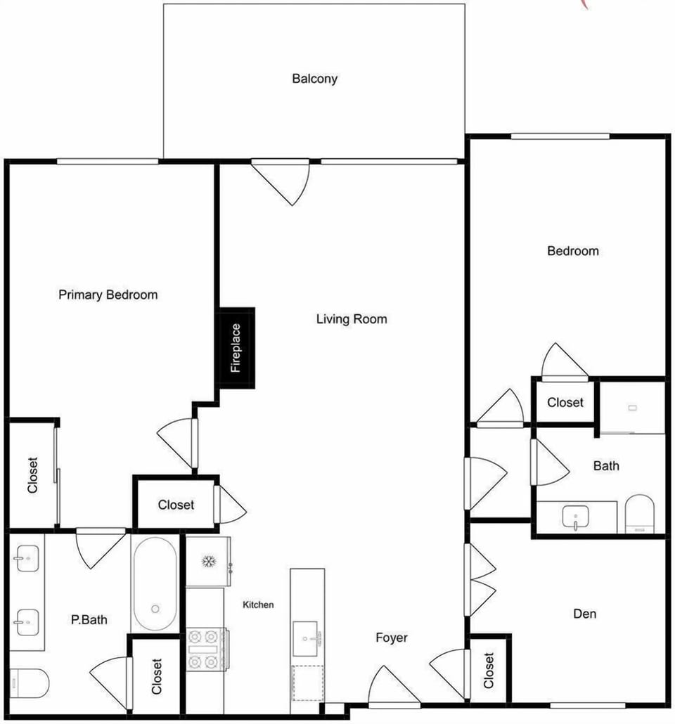Study the thoughtful layout of your vacation rental with this detailed floor plan, featuring spacious bedrooms and convenient amenities.