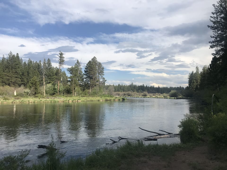 The Deschutes River Trail is accessible from the property. 