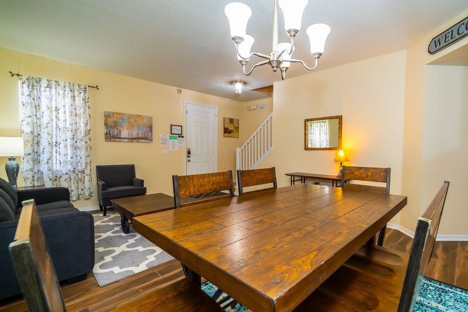 Dining table seating six