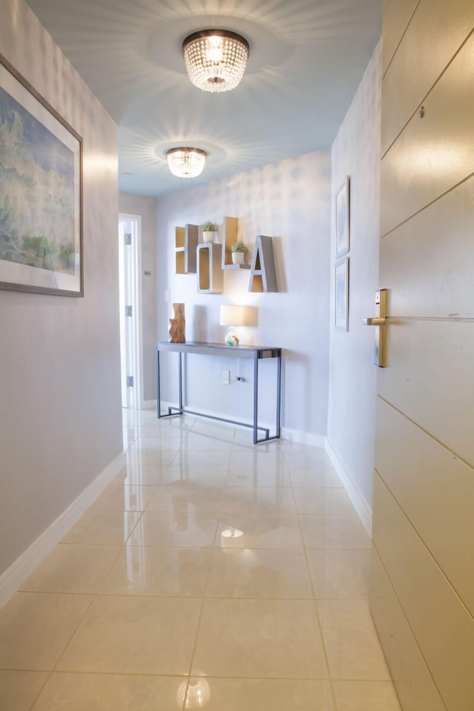 Hallway leading up to unit- shared hallway