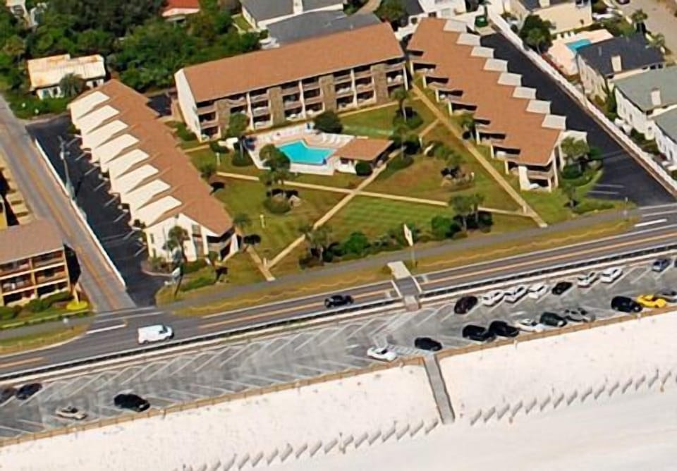 Blue Surf Townhomes as seen from the sky. . .