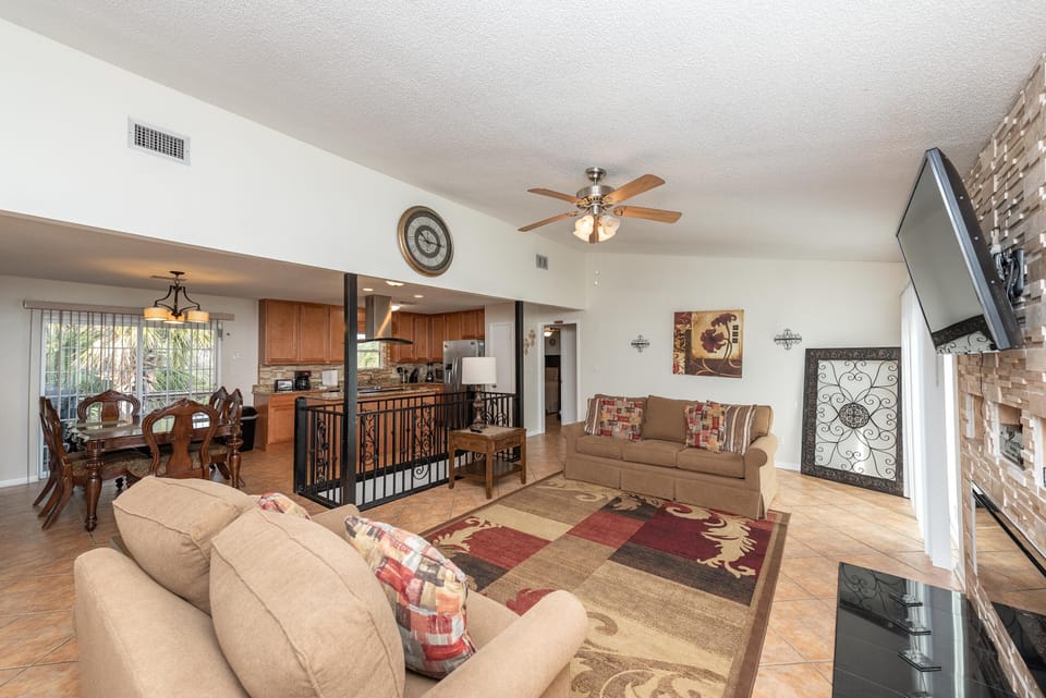 Living area with sleeper sofa