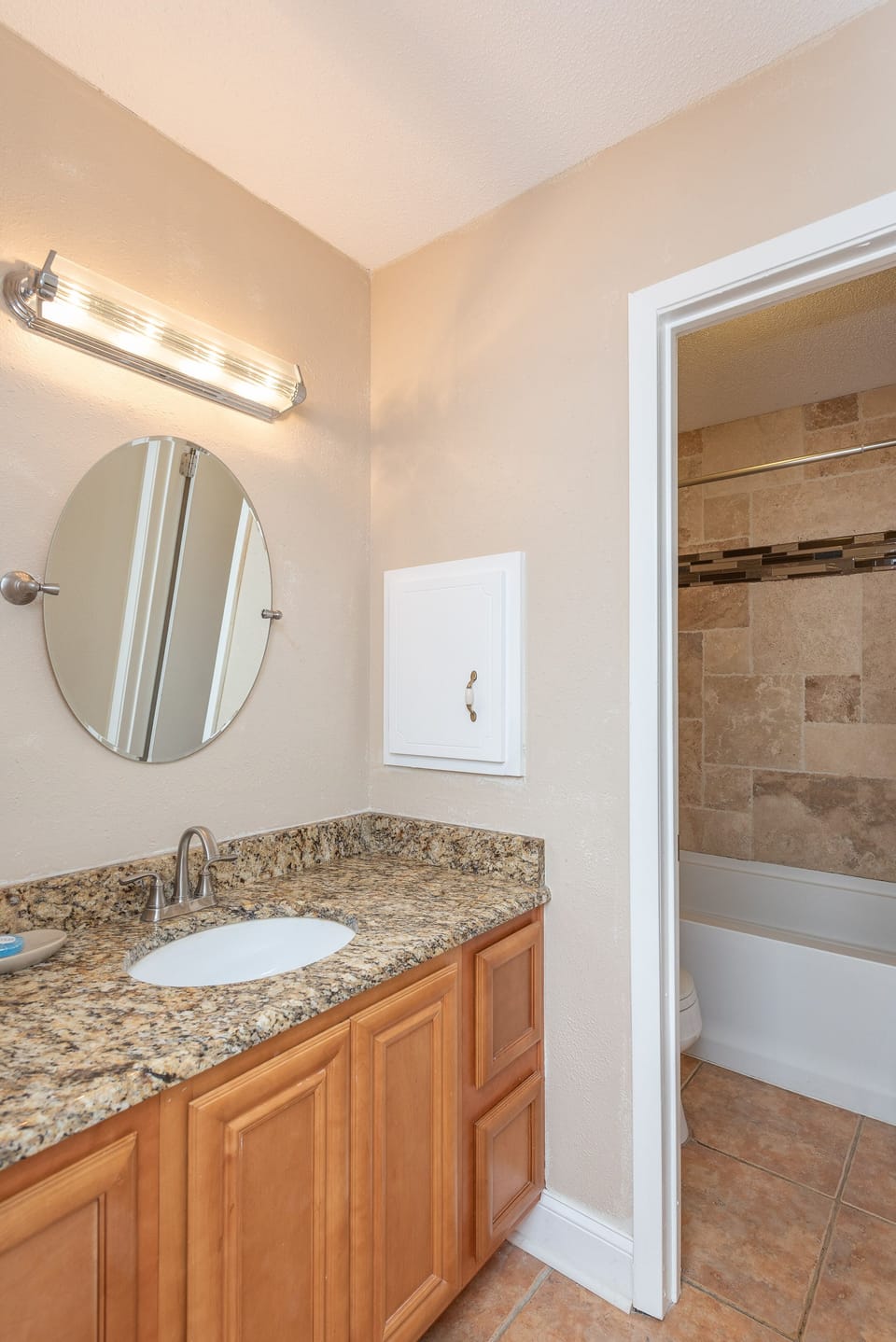 Bathroom #2. Granite countertops