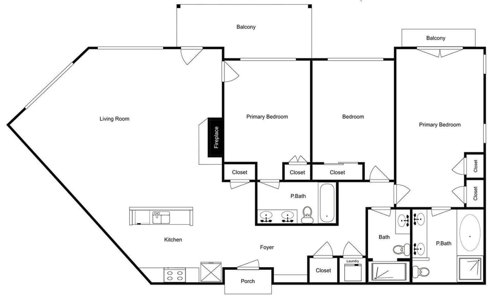 Study the thoughtful layout of your floating retreat, featuring spacious bedrooms, multiple bathrooms, and an open living area designed for waterfront relaxation.