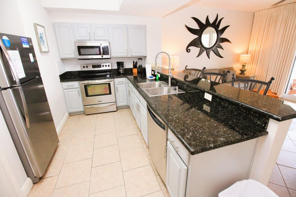 Fully stocked kitchen