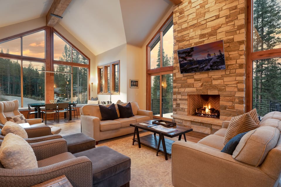 Enjoy the floor to ceiling windown, vaulted ceilings, and open floor plan