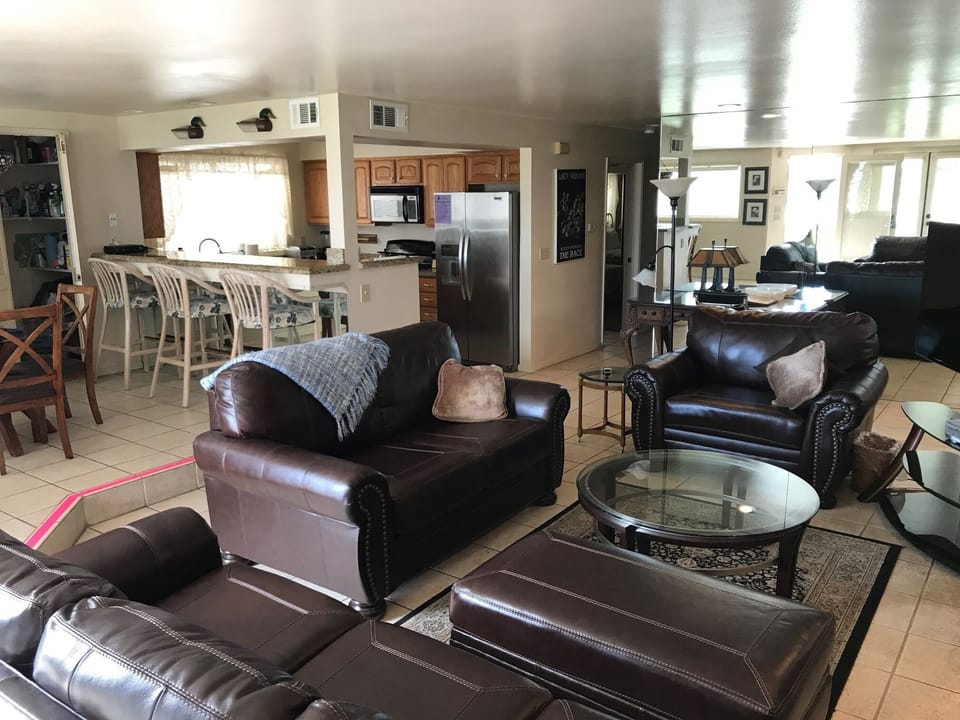 Living room view back towards kitchen