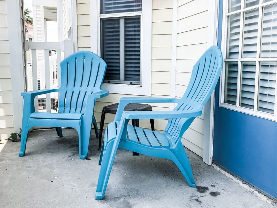 Great place to enjoy morning coffee on your porch. 