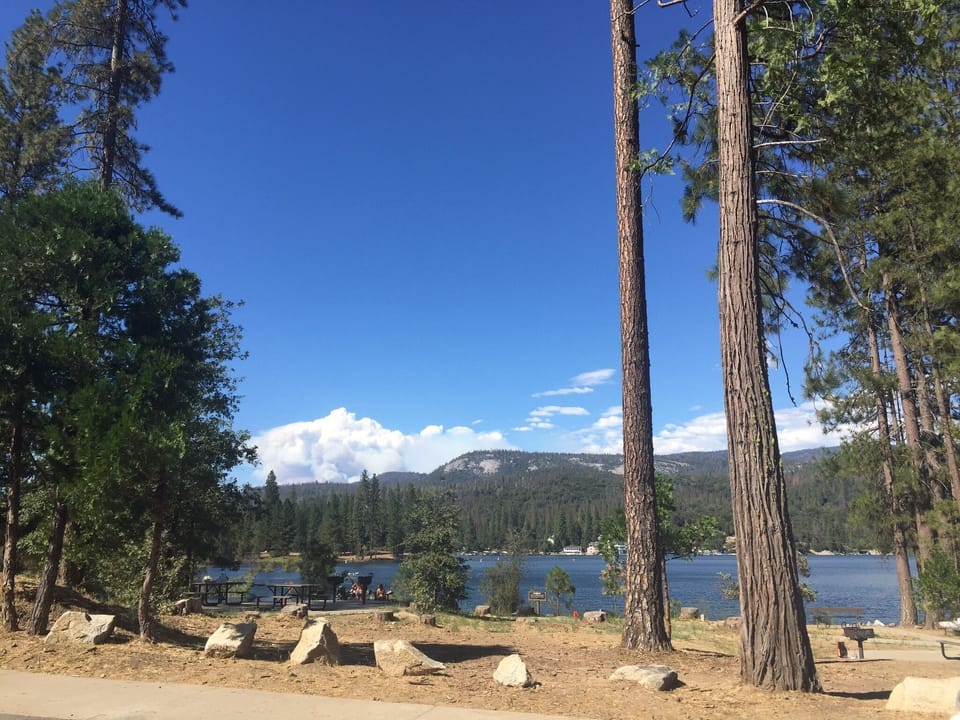 Bass Lake with places to grill outside, picnic or go on hikes