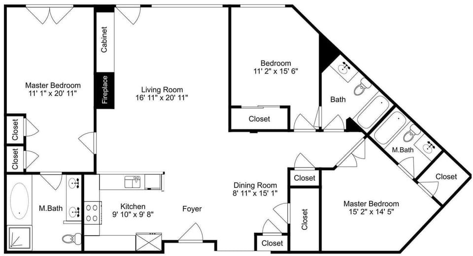 Clear floor plan shows your spacious layout with multiple bedrooms, bathrooms, and living areas thoughtfully arranged.