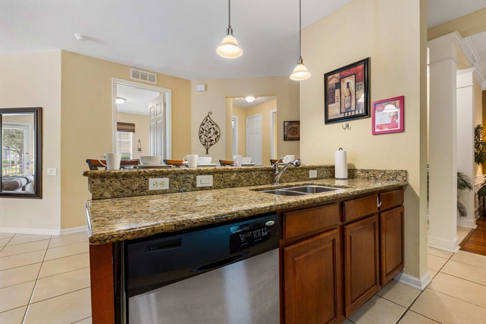 A modern space designed for both culinary efficiency and socializing.