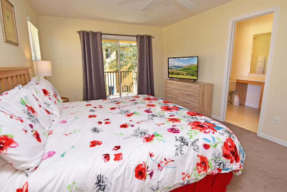 Master bedroom showing en-suite bathroom