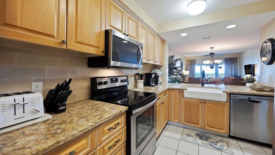 Kitchen Overlooks Everything!