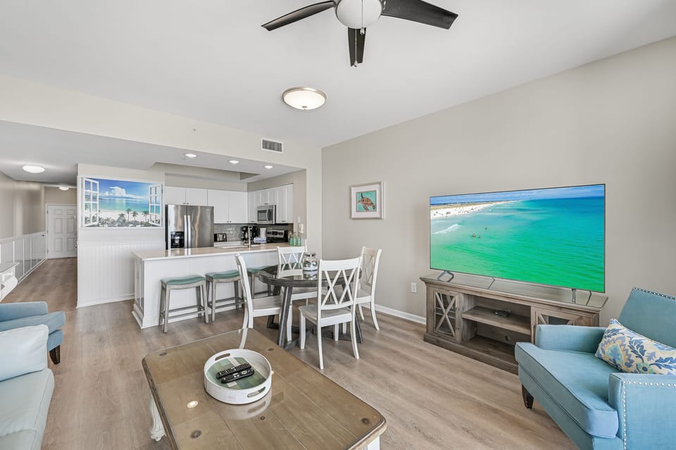 Dining area and kitchen