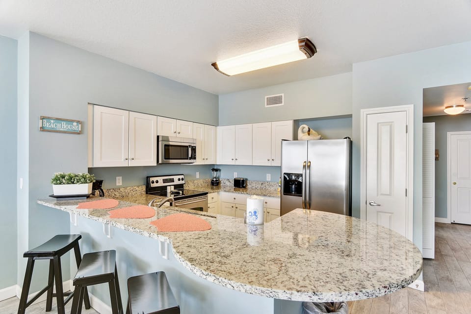Full Size Kitchen with Bar Seating