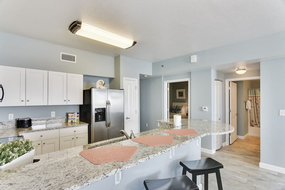 Full Size Kitchen with Bar Seating