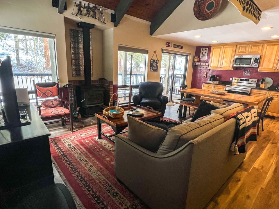 Our main family room area with comfortable seating and a pull out sofa option