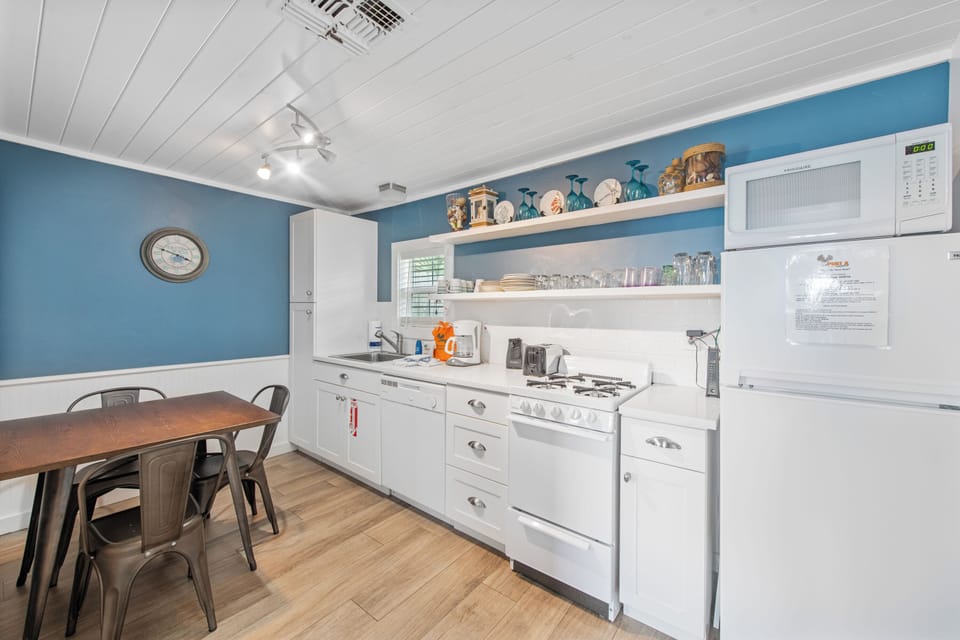 Cook up your perfect getaway in this bright, fully-equipped kitchen with everything you need for memorable meals together.