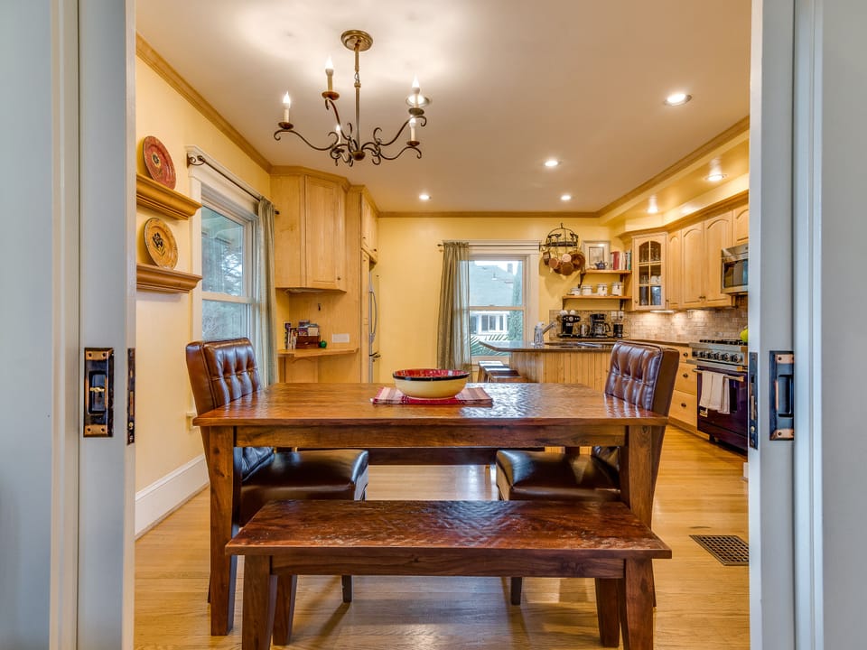 kitchen table with bench seating