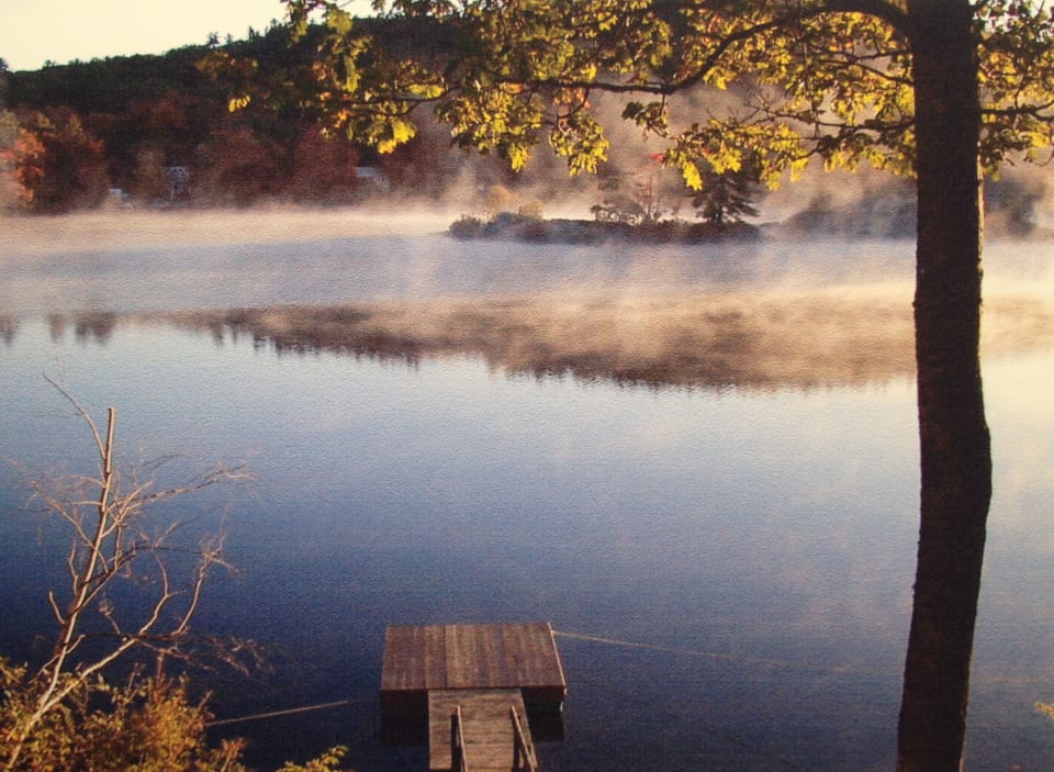 A misty fall morning. 