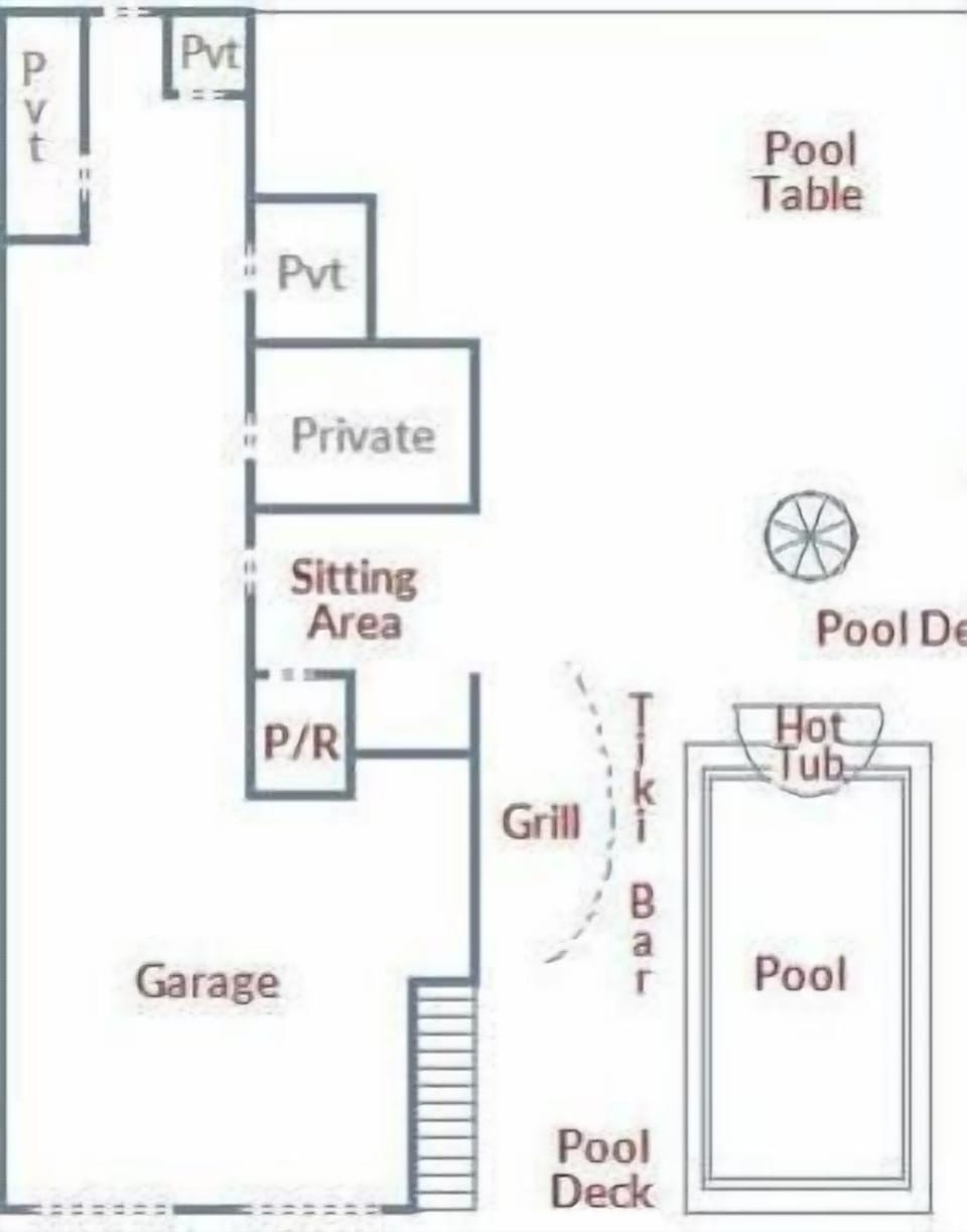 Pool Level Floor Plan