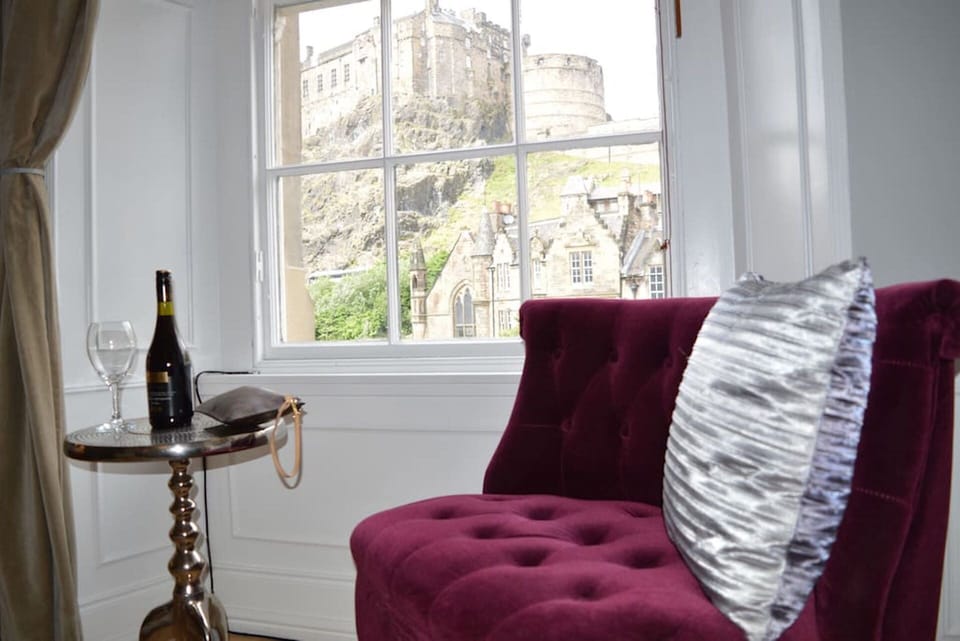 Relax by window and take in the castle view