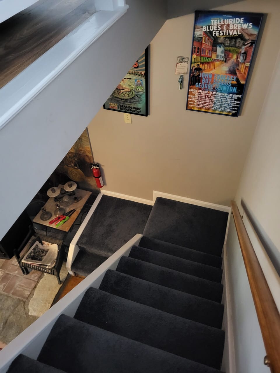 View from loft, new carpet.