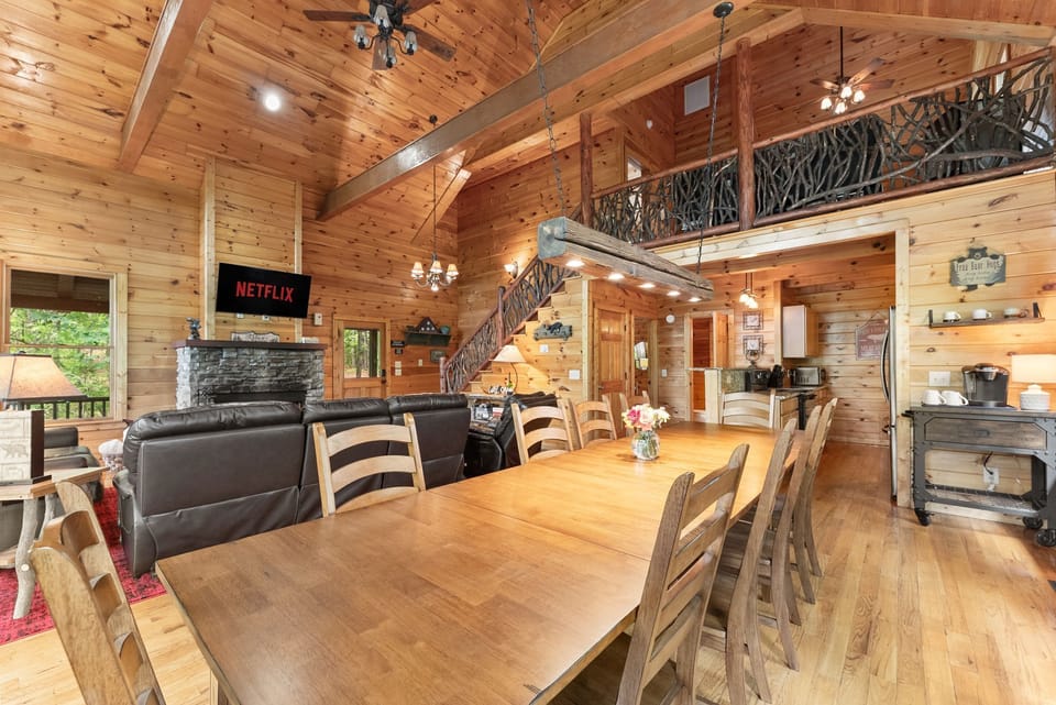 Open-concept layout connecting the living, dining, and kitchen spaces beautifully.