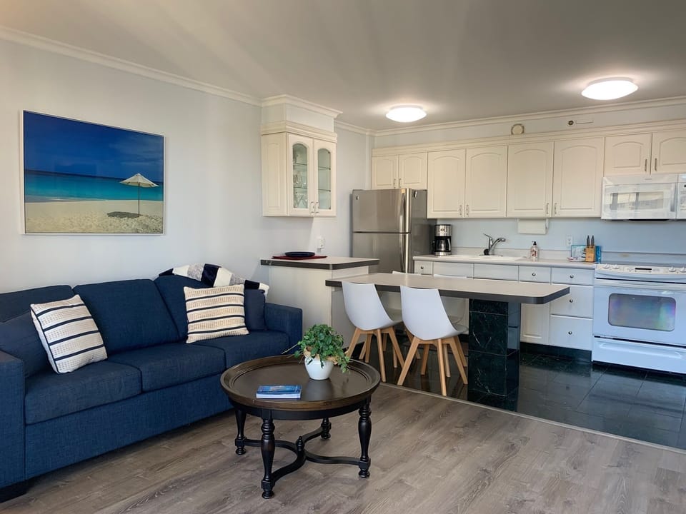 Full Kitchen with everything you need to create & serve your meals,  just like home.