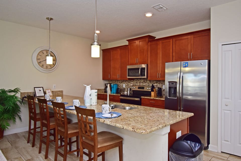 Kitchen with island seating for 4