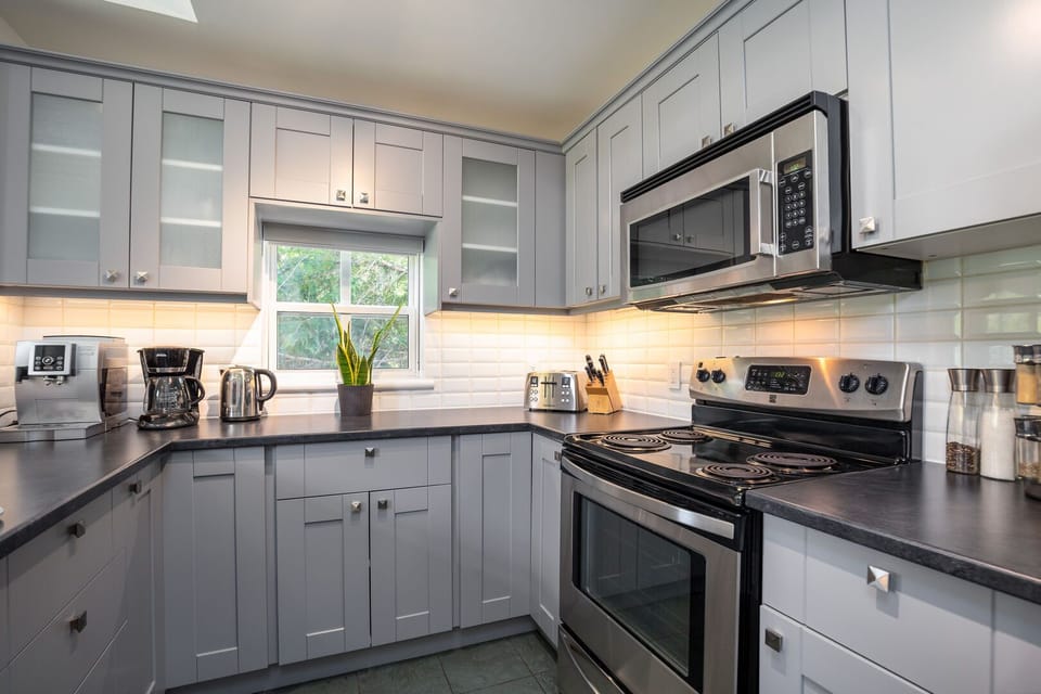 The heart of the home, this updated kitchen has all you need for your stay.