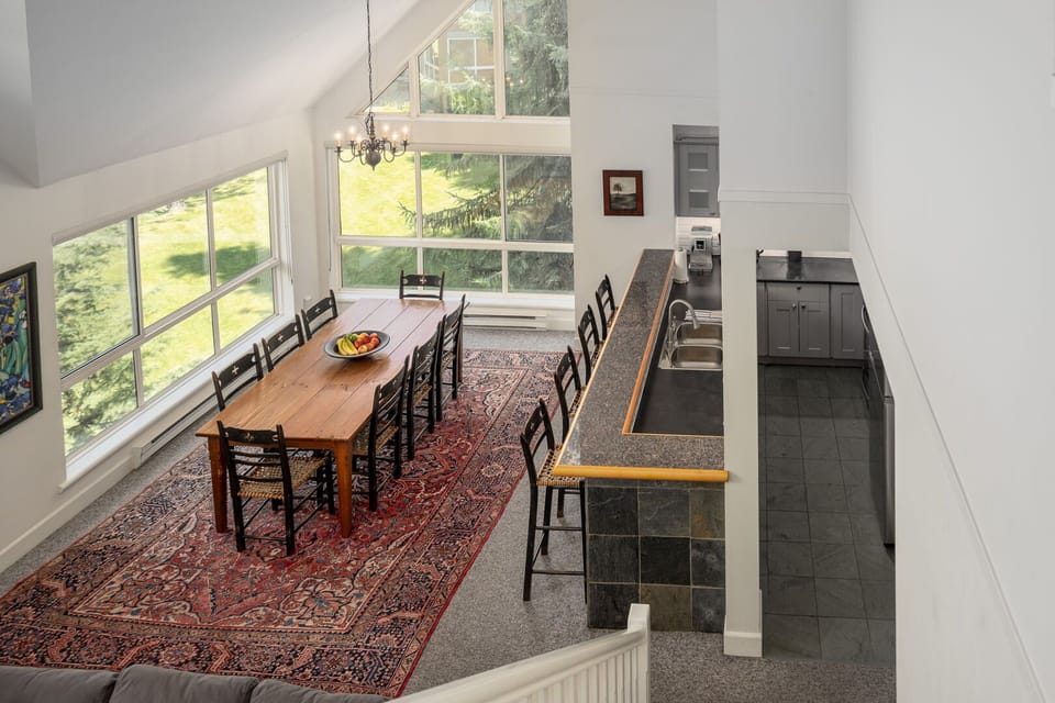 Light-filled and functional, this bar area adds charm and convenience.