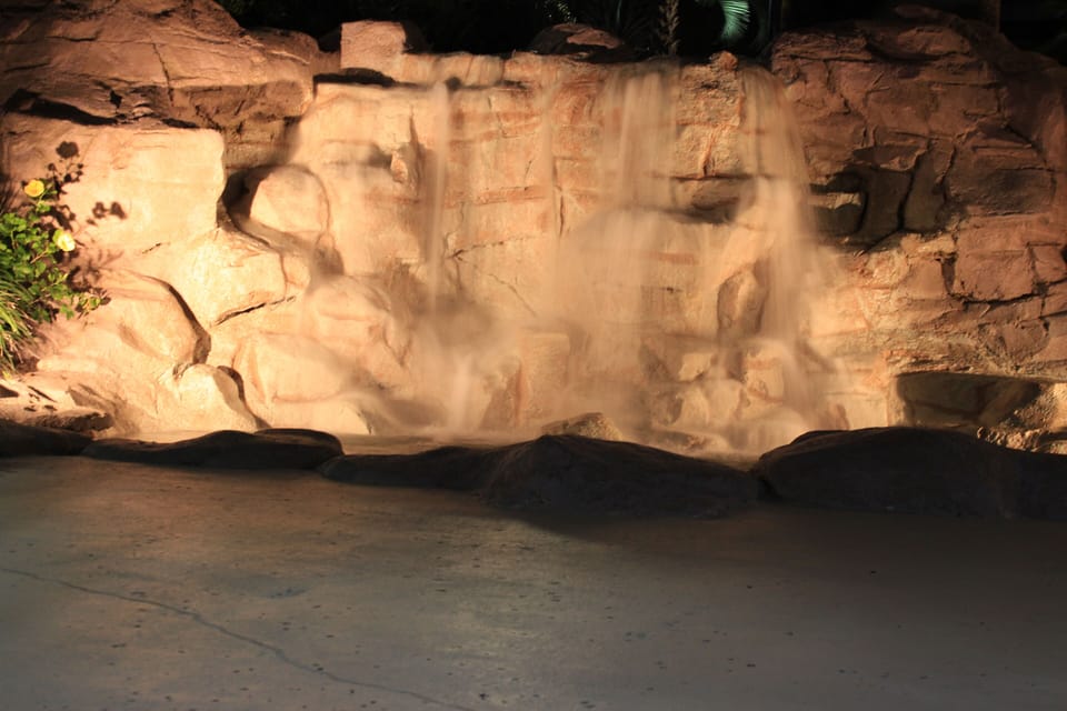 Waterfall at night