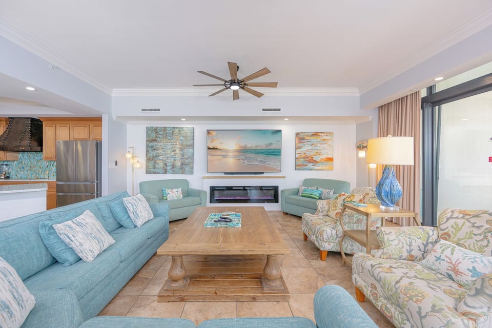Gather in this inviting space for a good movie or family game night and create memorable moments