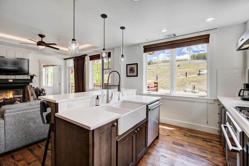 Indoors, Kitchen, Sink, Ceiling Fan, Home Decor