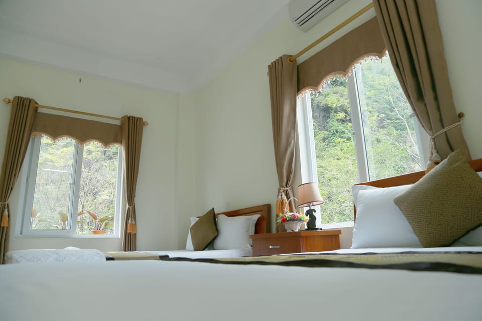 Standard Quadruple Room, 2 Queen Beds, Mountain View | Desk, blackout drapes, soundproofing, free WiFi