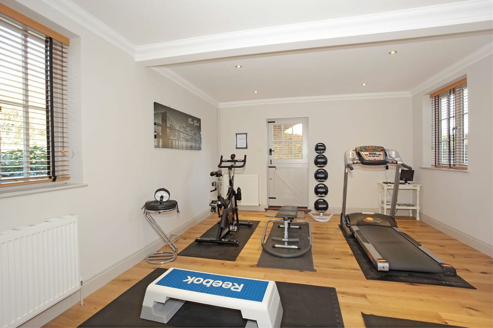 Fitness room a few minutes walk        