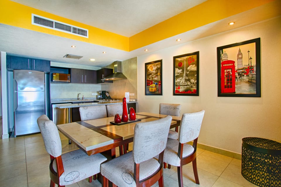 Fan and A/C to stay cool in each room