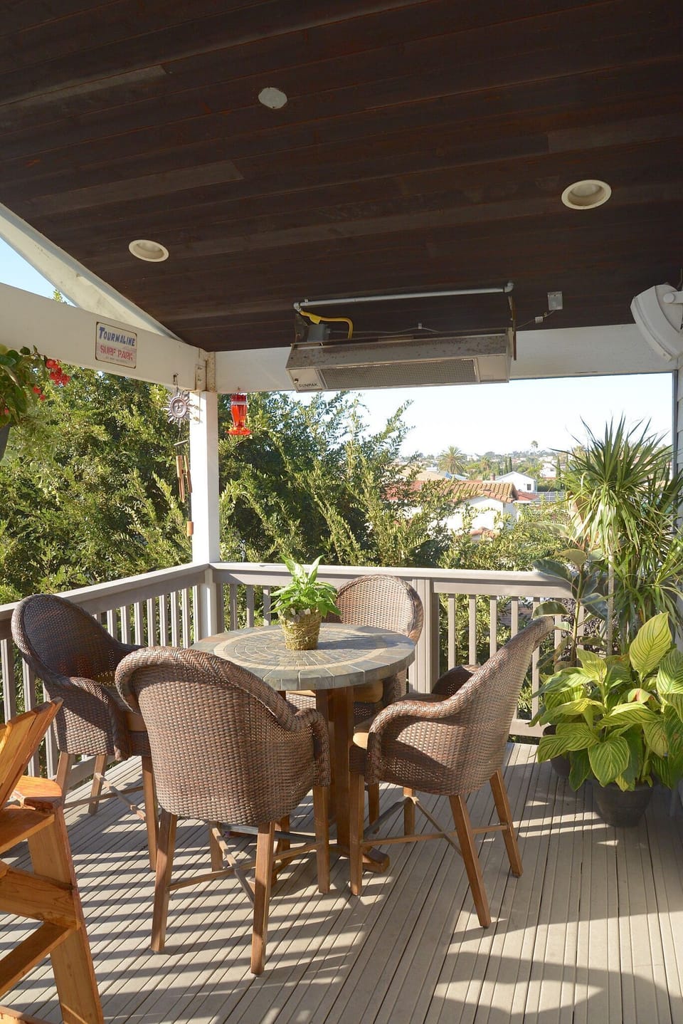 Deck and Table overlooking Mission Bay