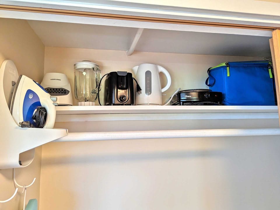 Iron, Iron Board, Blender, Toaster, Hot water kettle, Hot plate, Cooler