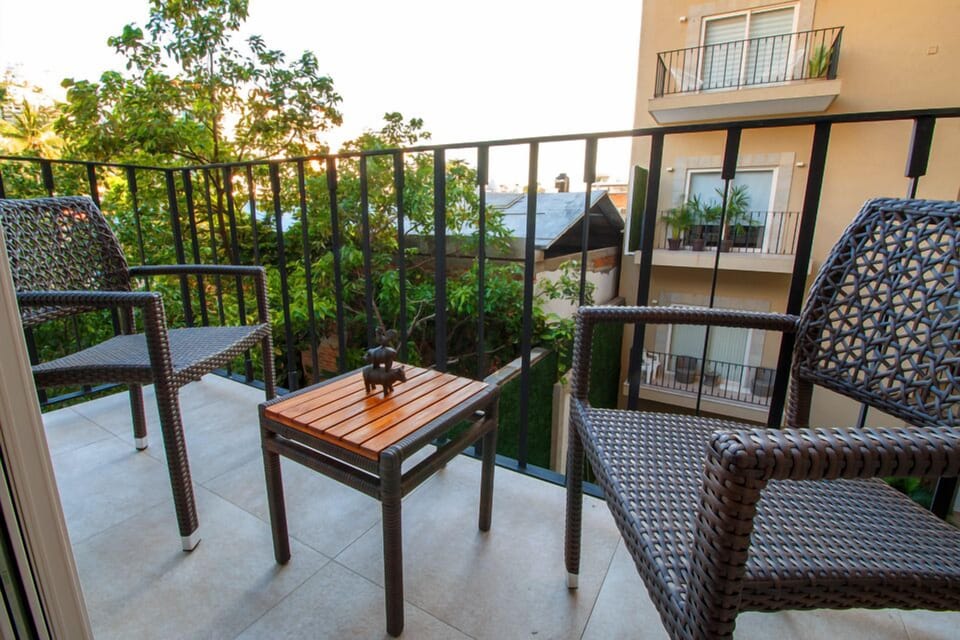 Small balcony off the bedroom