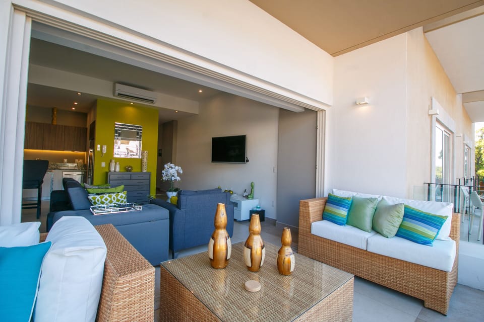 Seating area in private patio