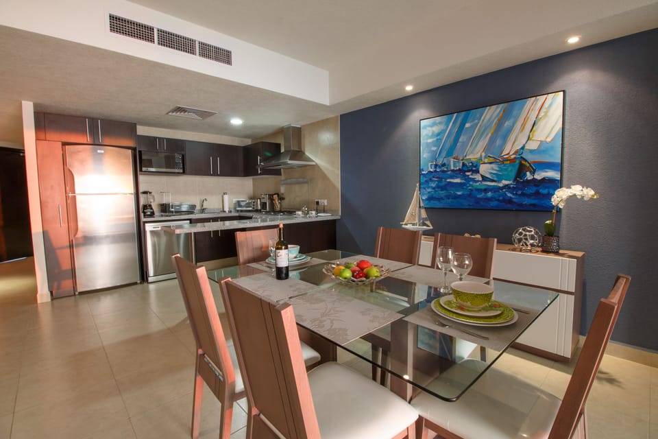 Dining table with seating for 6